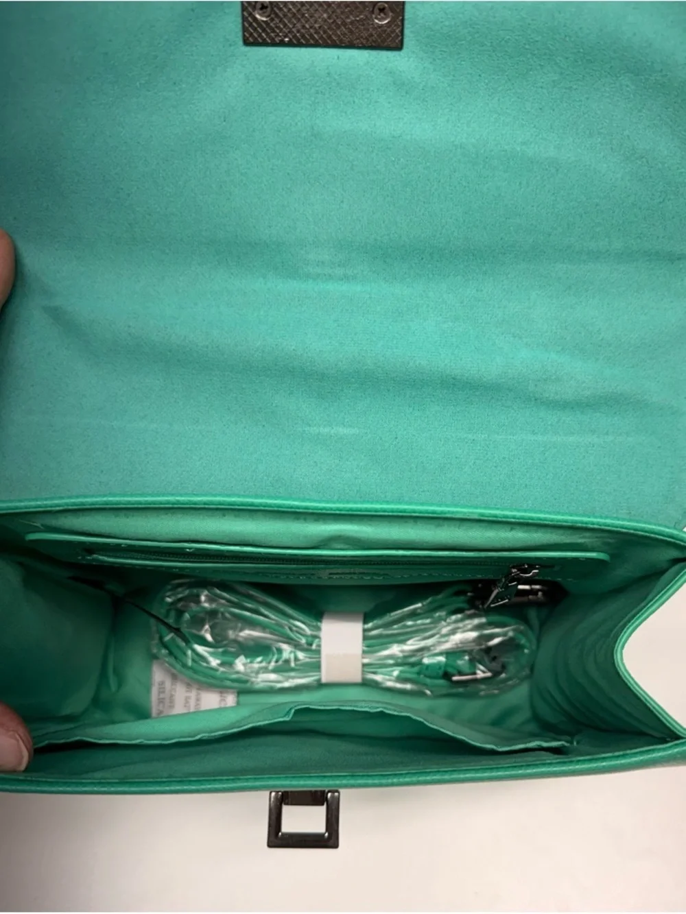 Badgley Mischka Mint Green Vegan Leather Studded Top-Handle Satchel NWT